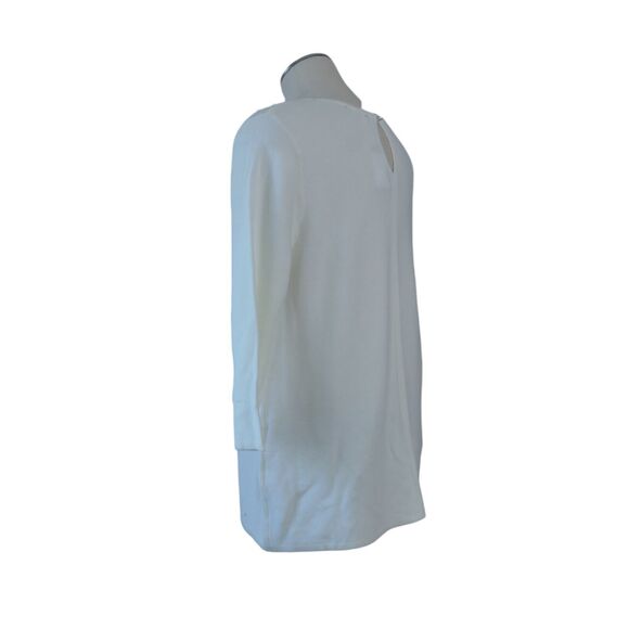 NWT J. Jill Sz XL Cream Round Neck Sweater Tunic Pearl Like Beaded Front - Picture 5 of 12